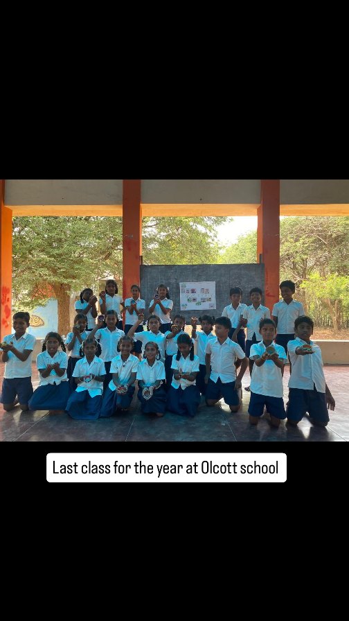 Hands on activities and conversations - last class for the year at Deepam Olcott school centre 

#deepamvolunteer #deepamngo #volunteerinindia #volunteerinchennai